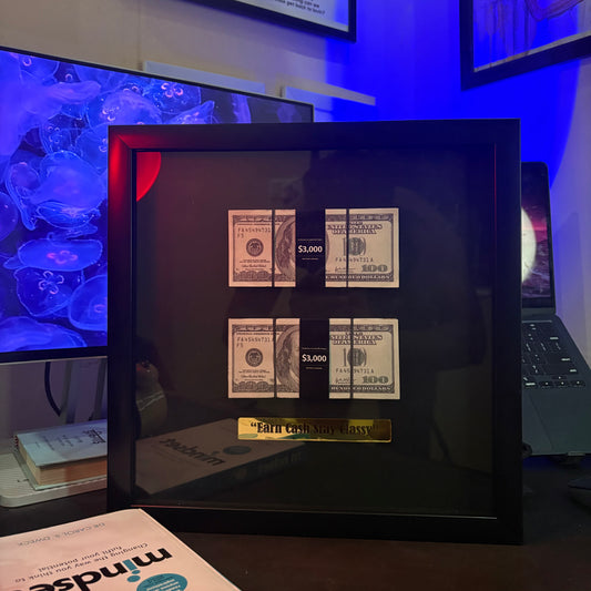Dollar Wealth Manifestation Frame – 12×12"